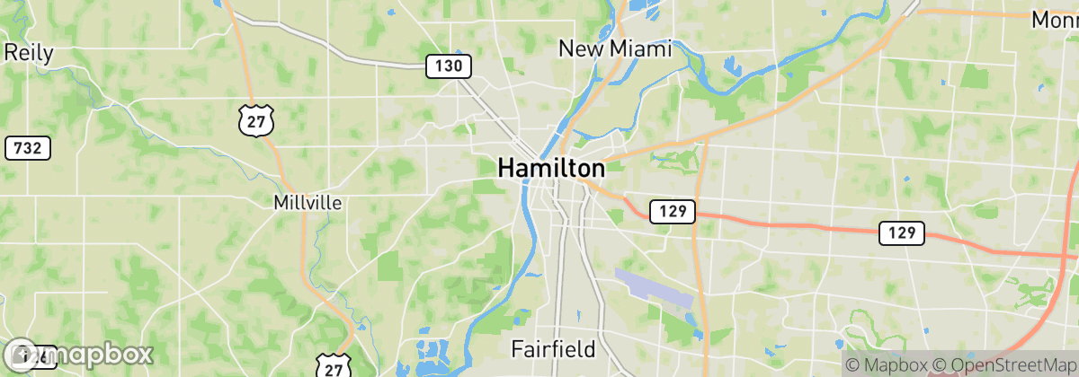 Map: Hamilton, OH