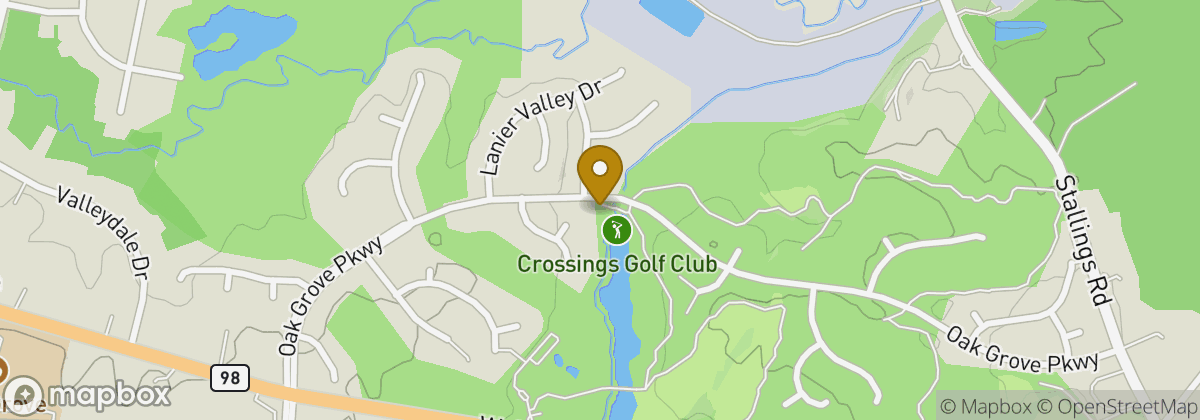 Map location: Crossings Golf Club