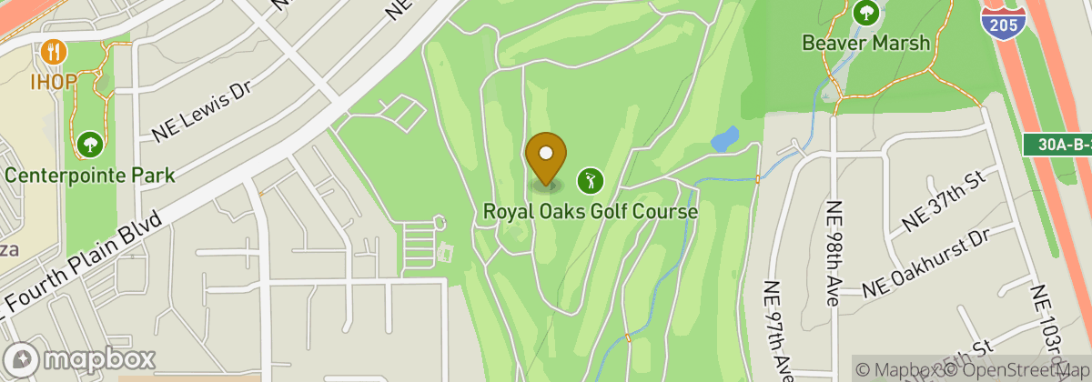 Map location: Royal Oaks Golf Course