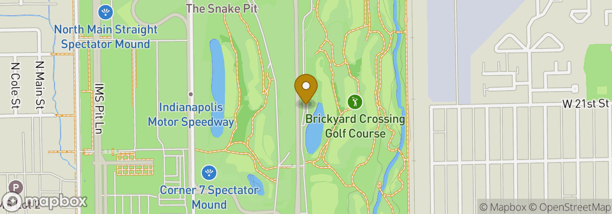 Map location: Brickyard Crossing Golf Course