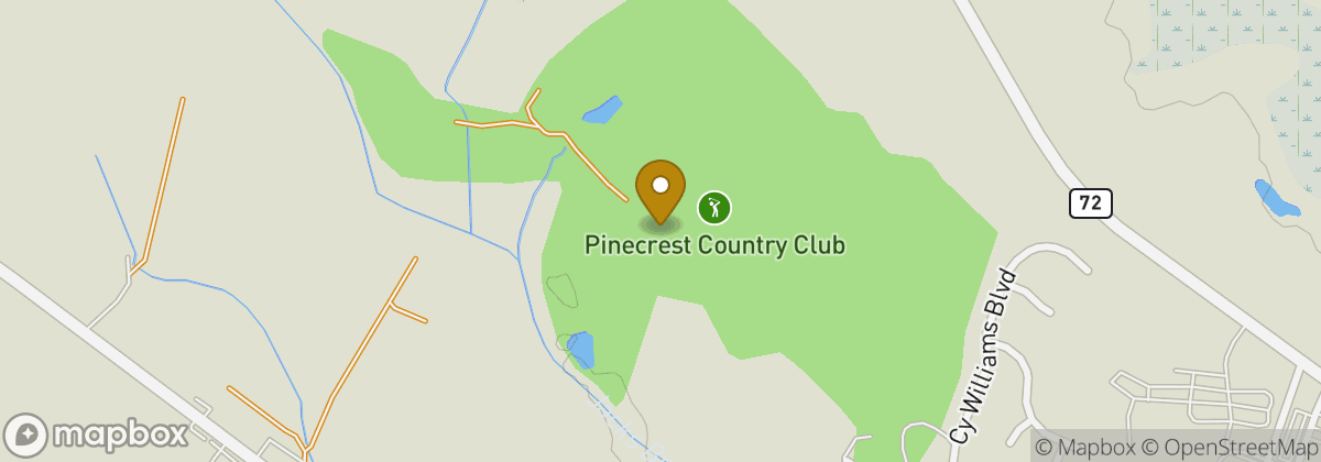Map location: Pinecrest Country Club