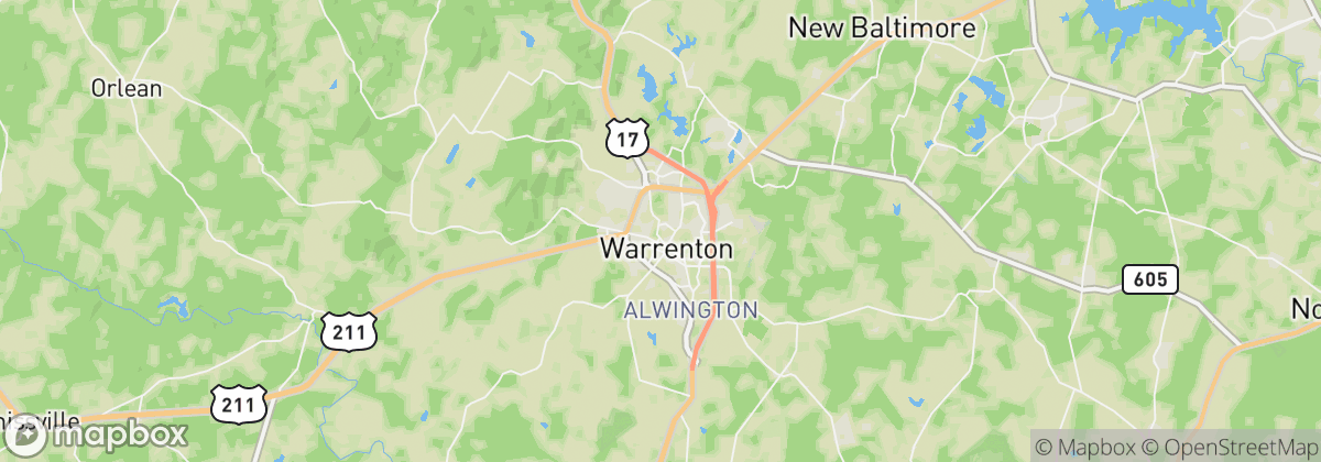 Map: Warrenton, VA