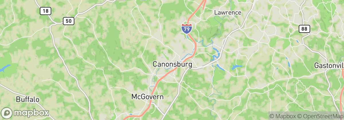 Map: Canonsburg, PA