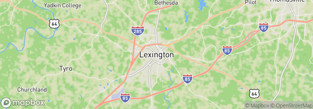 Map: Lexington, NC