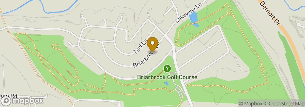 Map location: Briarbrook Golf Course