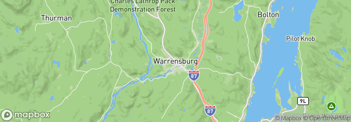 Map: Warrensburg, NY
