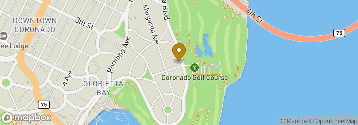 Map location: Coronado Golf Course