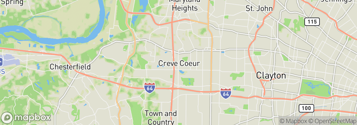 Map: Creve Coeur, MO