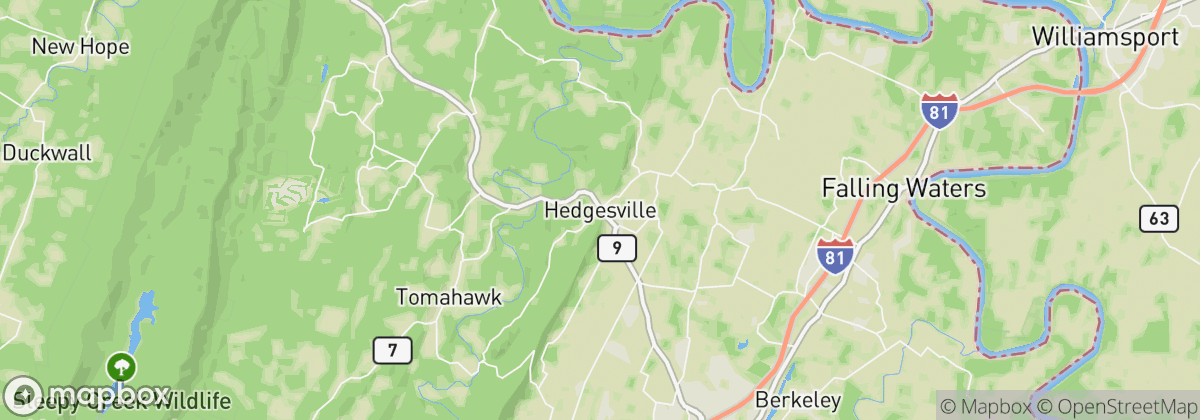 Map: Hedgesville, WV