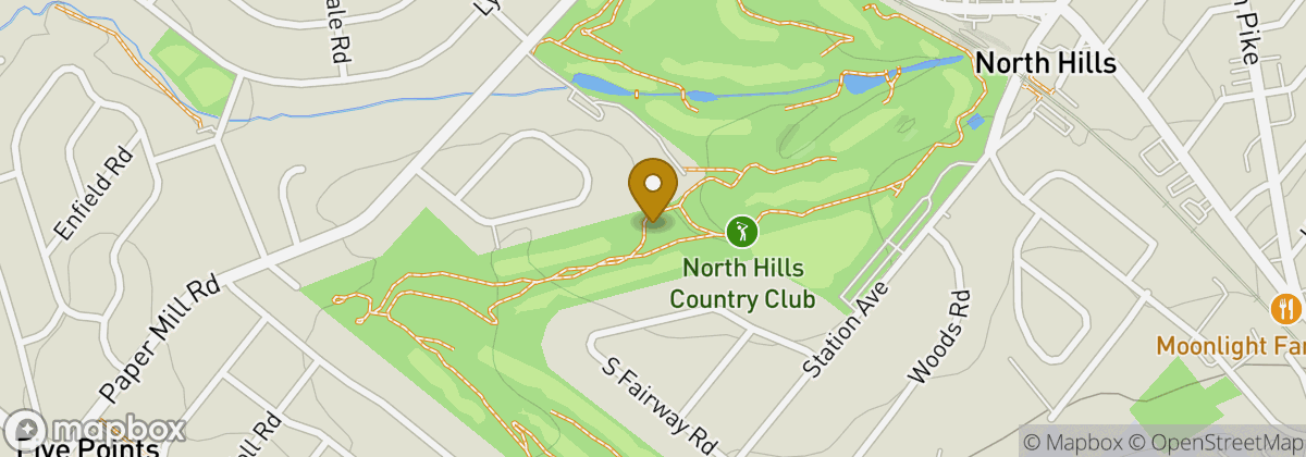 Map location: North Hills Country Club