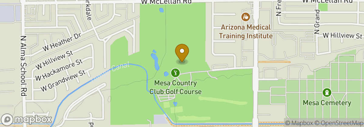 Map location: Mesa Country Club Golf Course