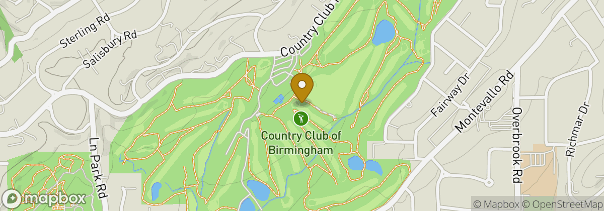 Map location: Country Club of Birmingham