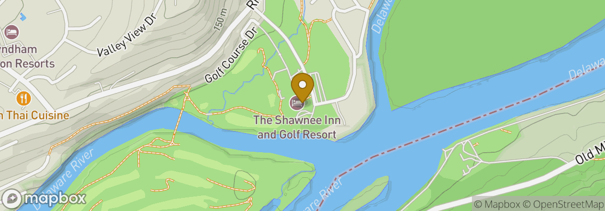Map location: The Shawnee Inn and Golf Resort