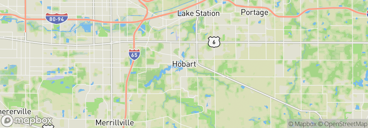 Map: Hobart, IN