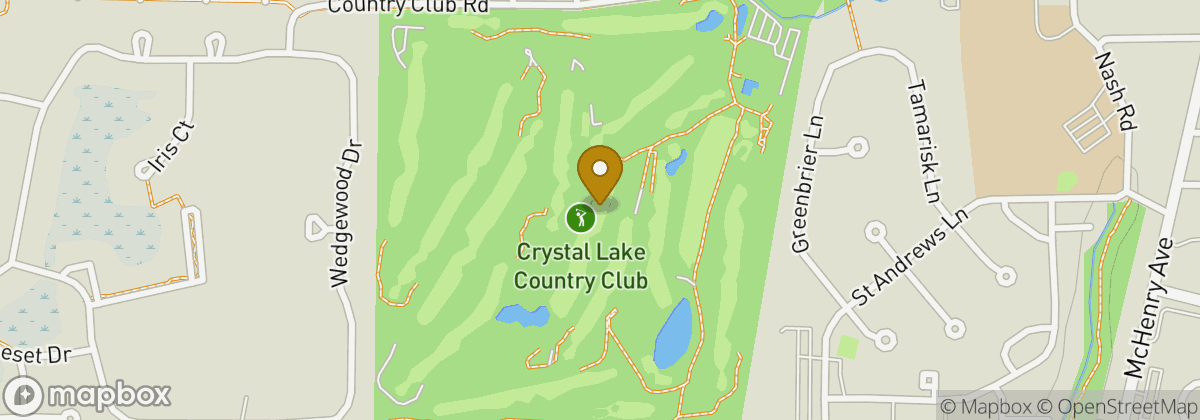 Map location: Crystal Lake Country Club
