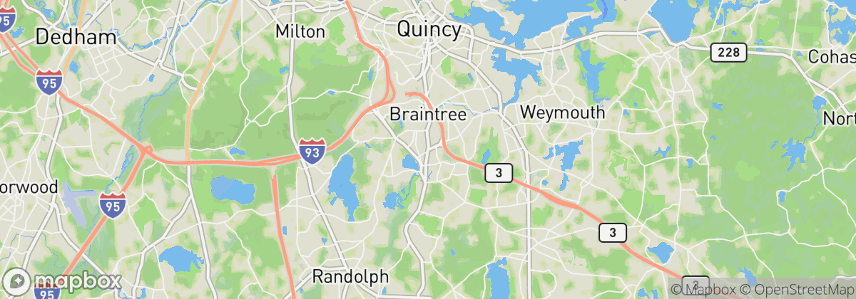 Map: Braintree, MA