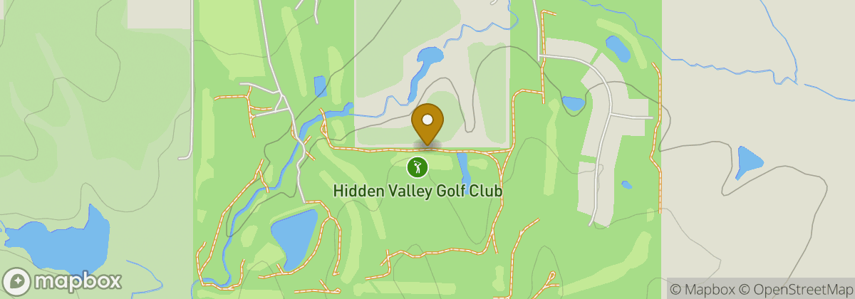 Map location: Hidden Valley Golf Club