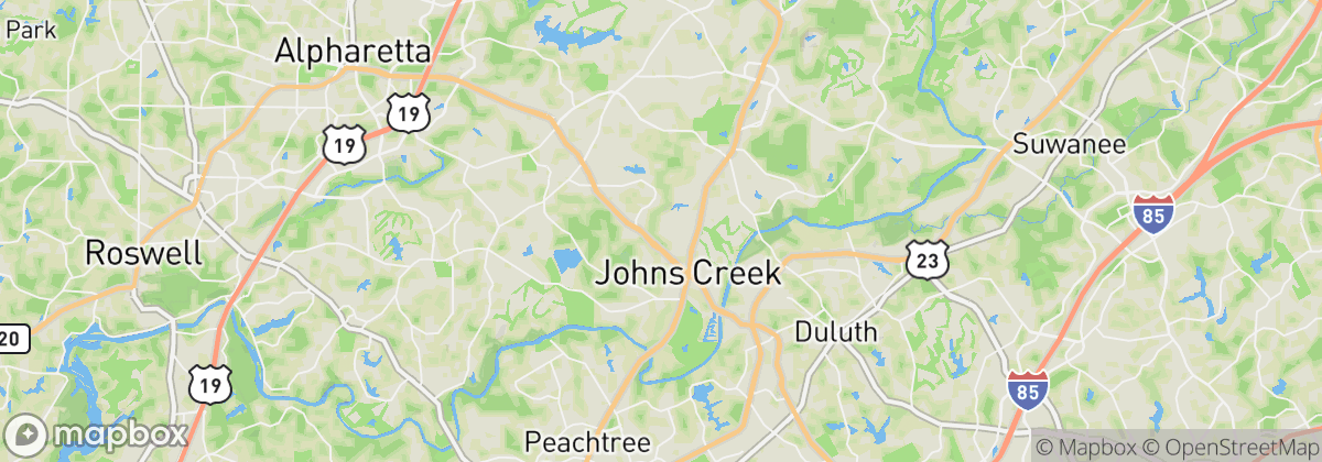 Map: Johns Creek, GA