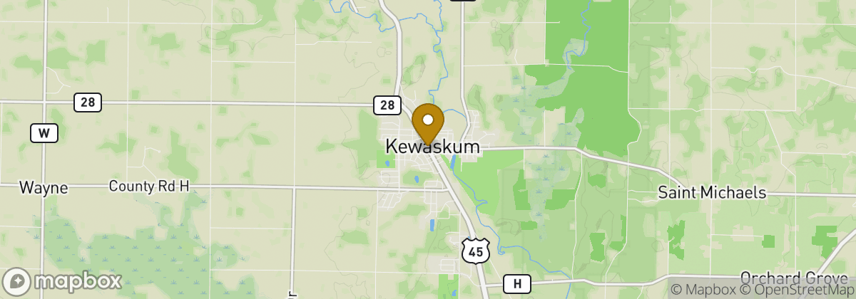 Map location: Kewaskum