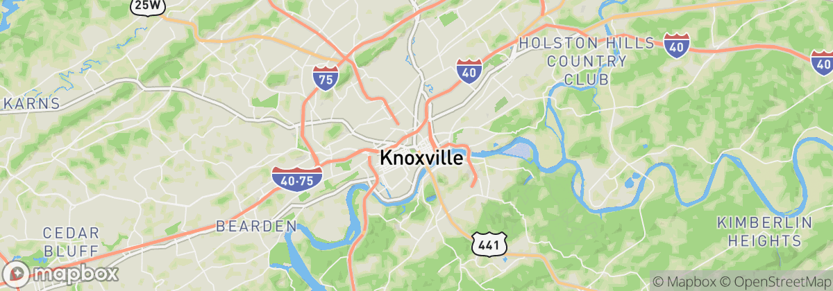 Map: Knoxville, TN