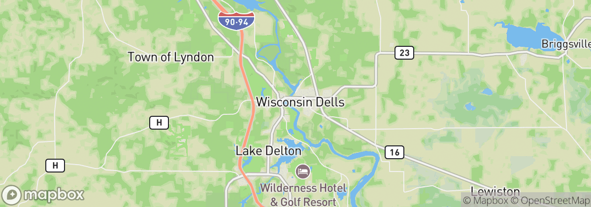 Map: Wisconsin Dells, WI