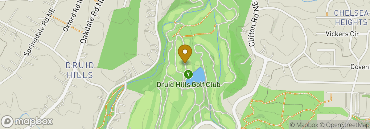 Map location: Druid Hills Golf Club