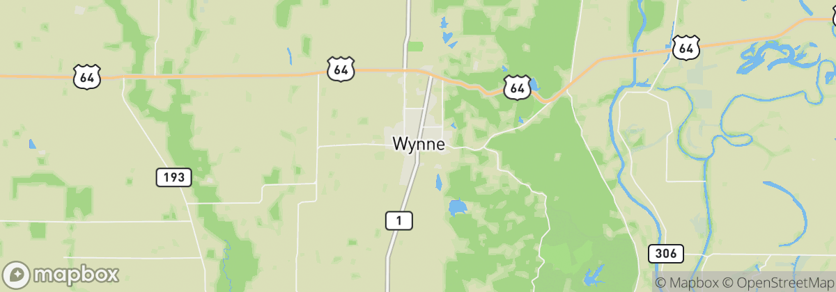 Map: Wynne, AR
