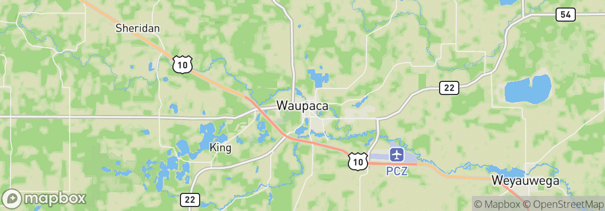 Map: Waupaca, WI