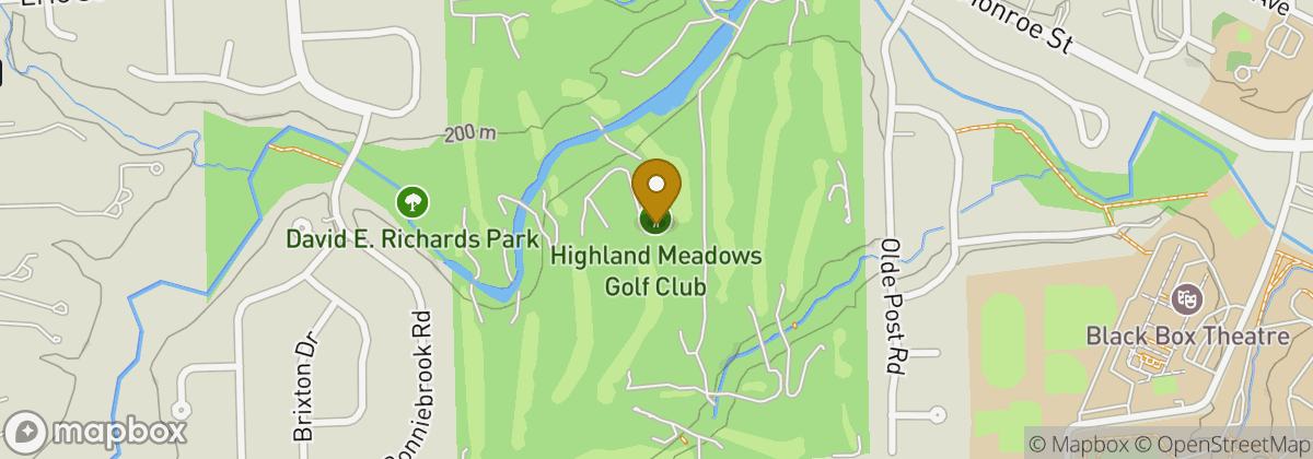 Map location: Highland Meadows Golf Club