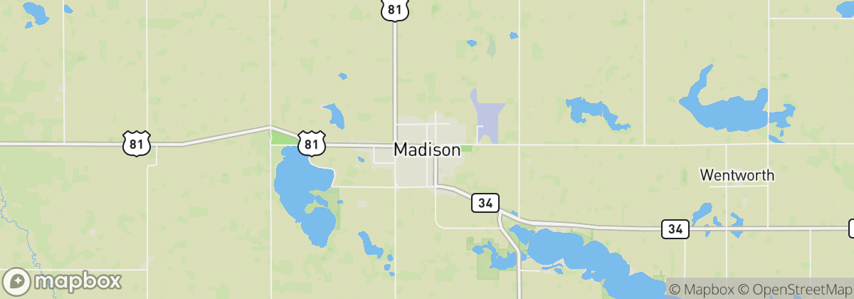 Map: Madison, SD