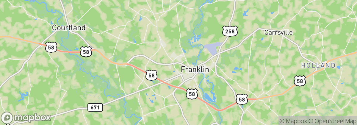 Map: Franklin, VA