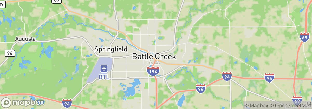 Map: Battle Creek, MI