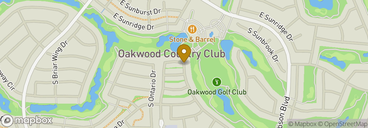 Map location: Oakwood Golf Course