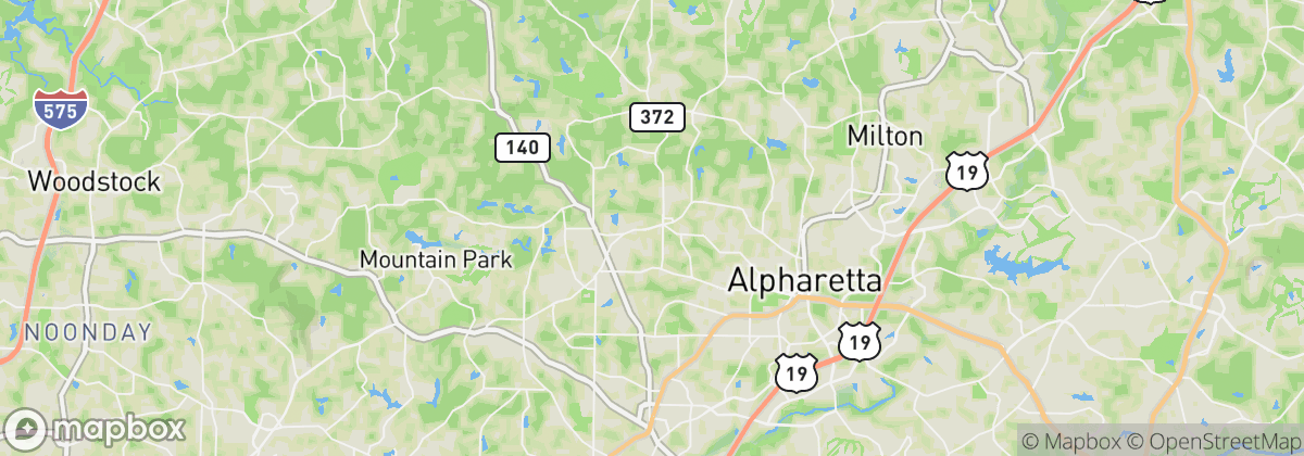 Map: Milton, GA