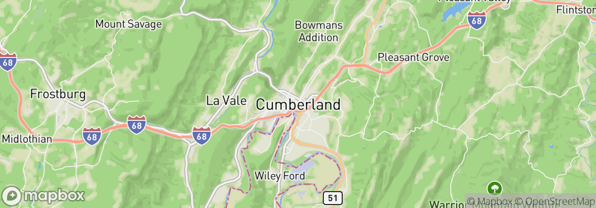 Map: Cumberland, MD