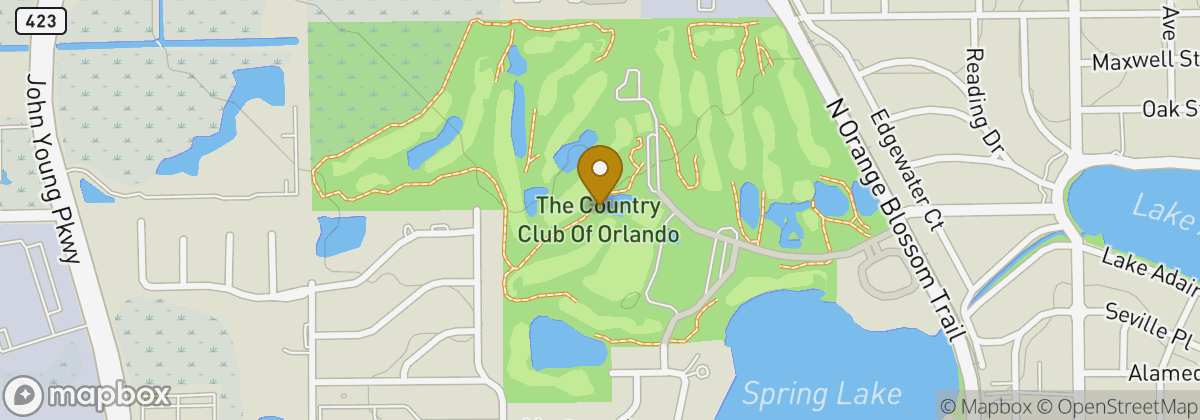 Map location: The Country Club of Orlando