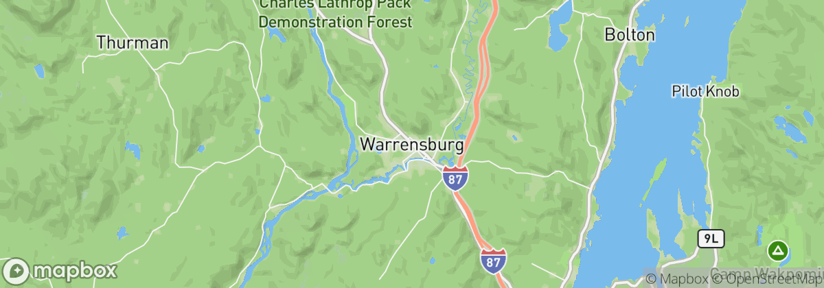 Map: Warrensburg, NY