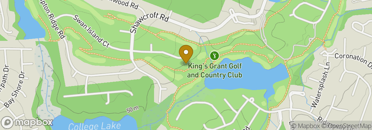 Map location: King's Grant Golf and Country Club