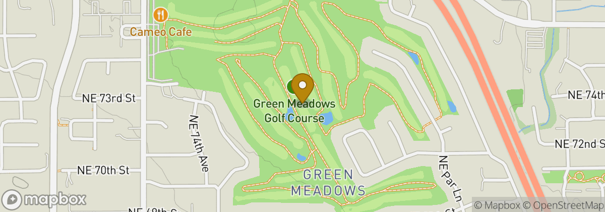 Map location: Green Meadows Golf Course