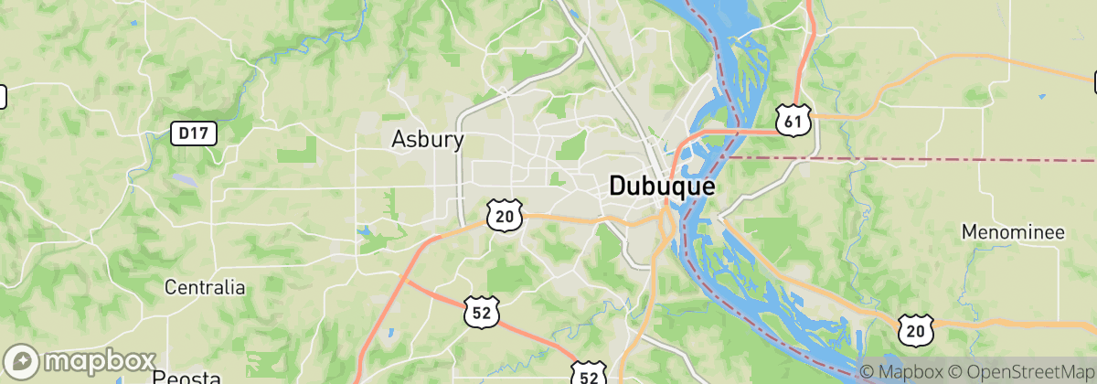 Map: Dubuque, IA