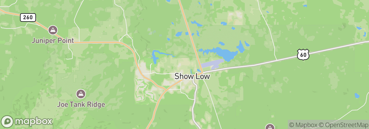 Map: Show Low, AZ