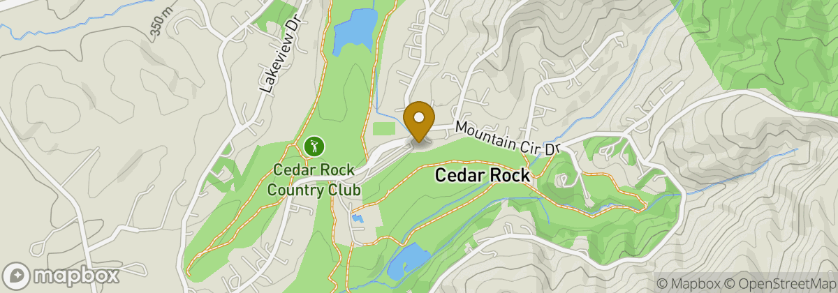 Map location: Cedar Rock Country Club