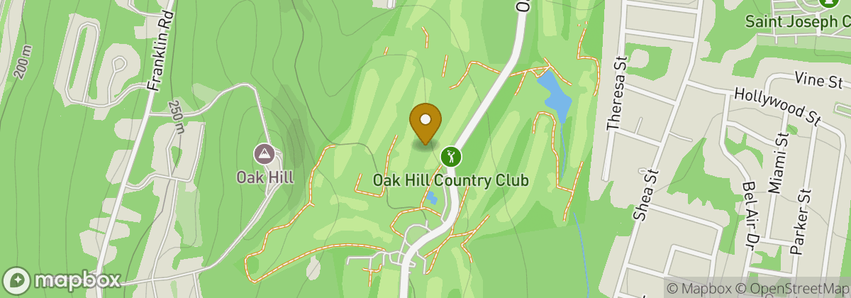 Map location: Oak Hill Country Club