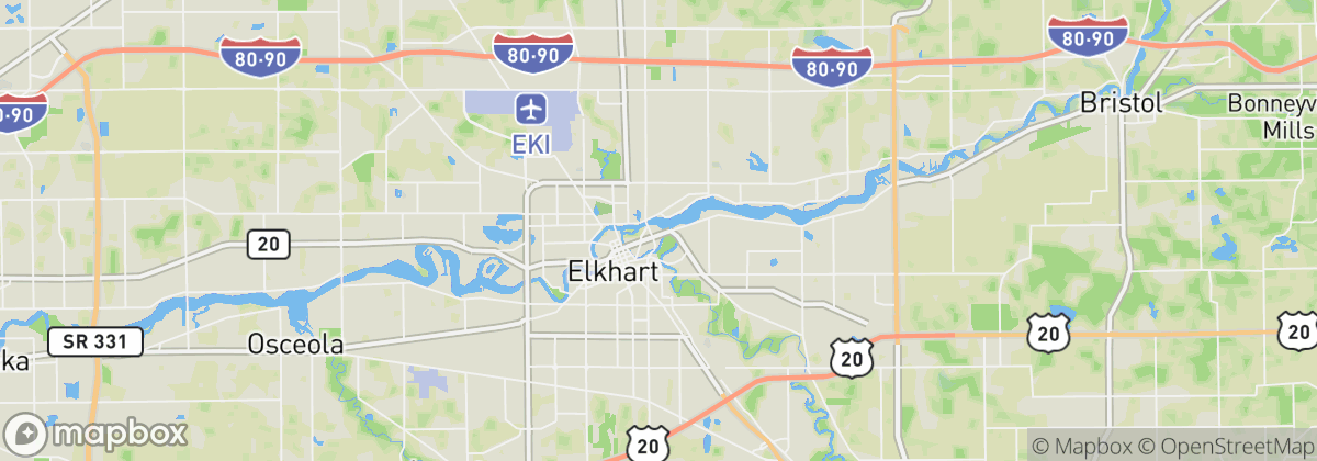 Map: Elkhart, IN
