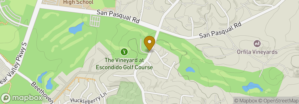 Map location: The Vineyard at Escondido Golf Course
