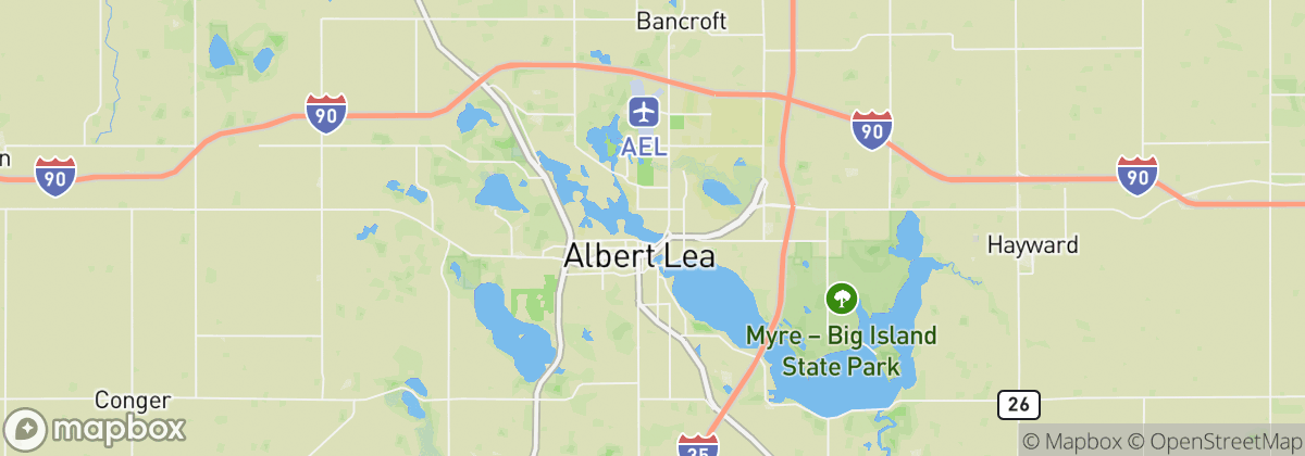 Map: Albert Lea, MN