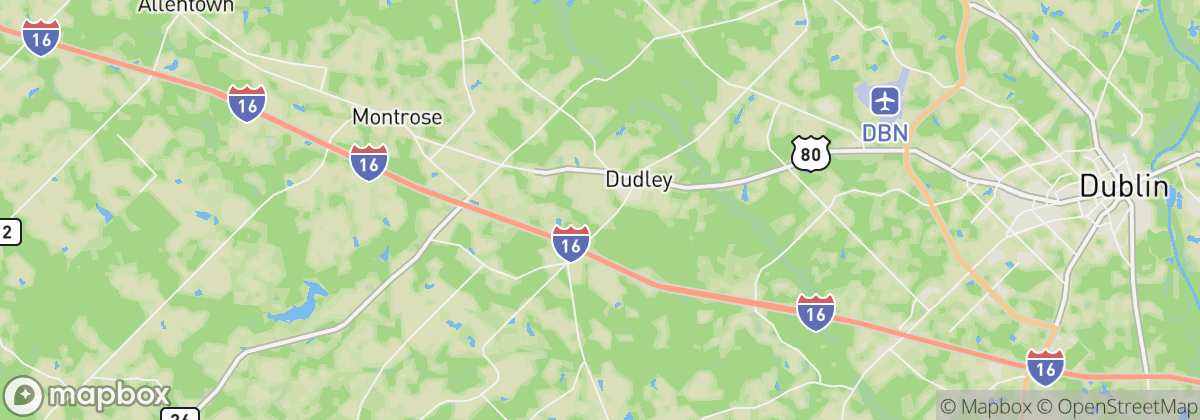 Map: Dudley, GA