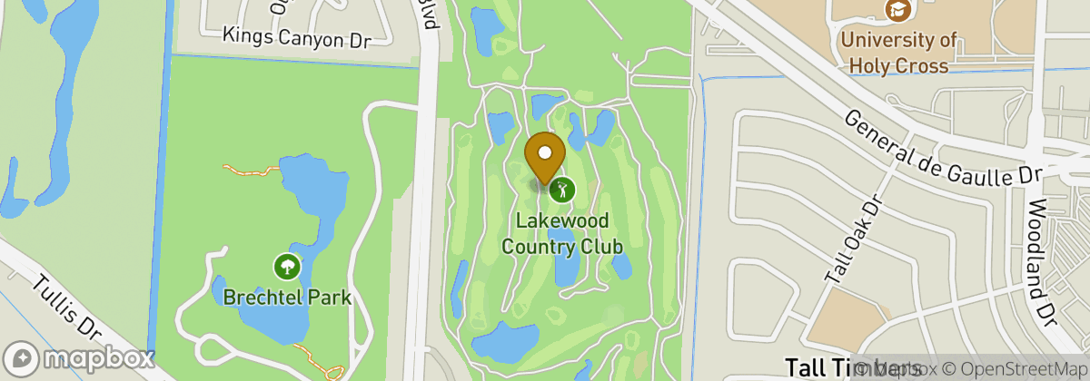Map location: Lakewood Country Club
