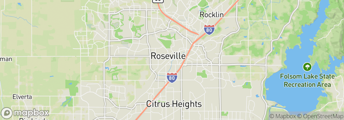 Map: Roseville, CA