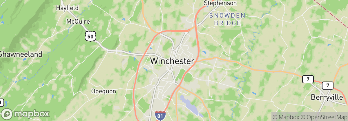 Map: Winchester, VA